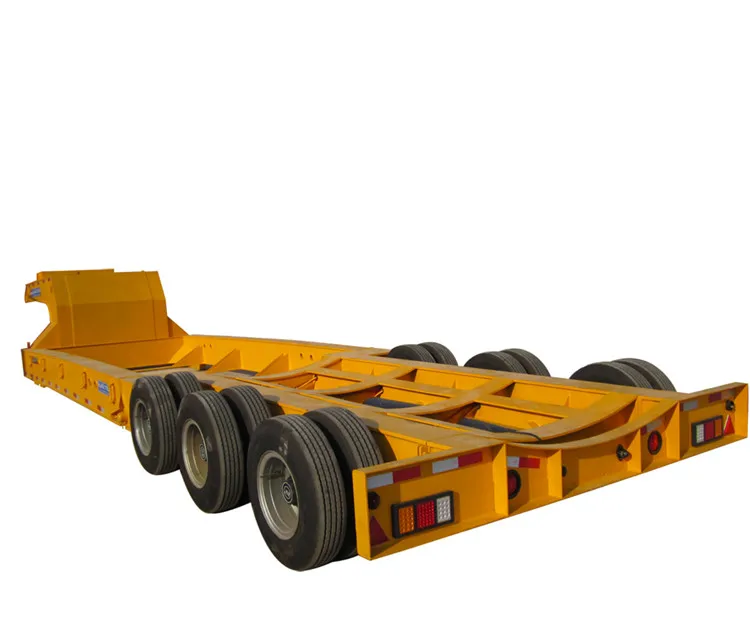 3 Axles 50 Tons Excavator Transporter Low Bed Semi Trailer