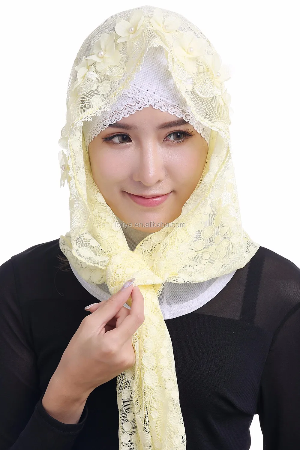 Grosir Batin Muslim Wanita Jilbab Renda Underscarf Topi 