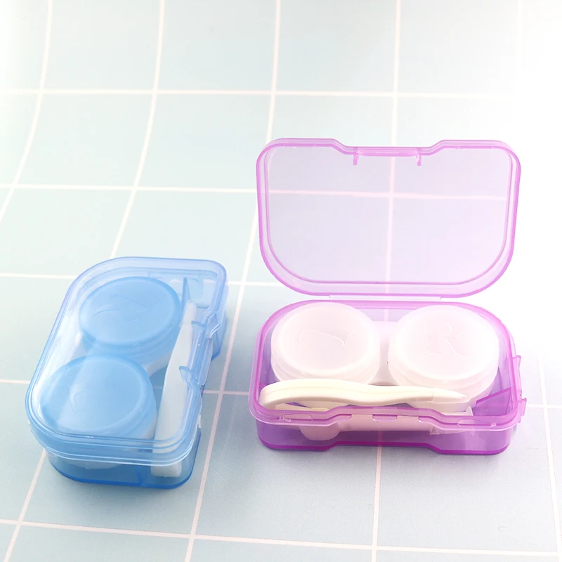 Wholesale Cheap Lens Container Plastic Contact Lens Case With Tweezer