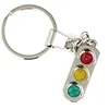 3D Solid Keychains Fashion Cute Traffic Light Mini Key Ring Chain
