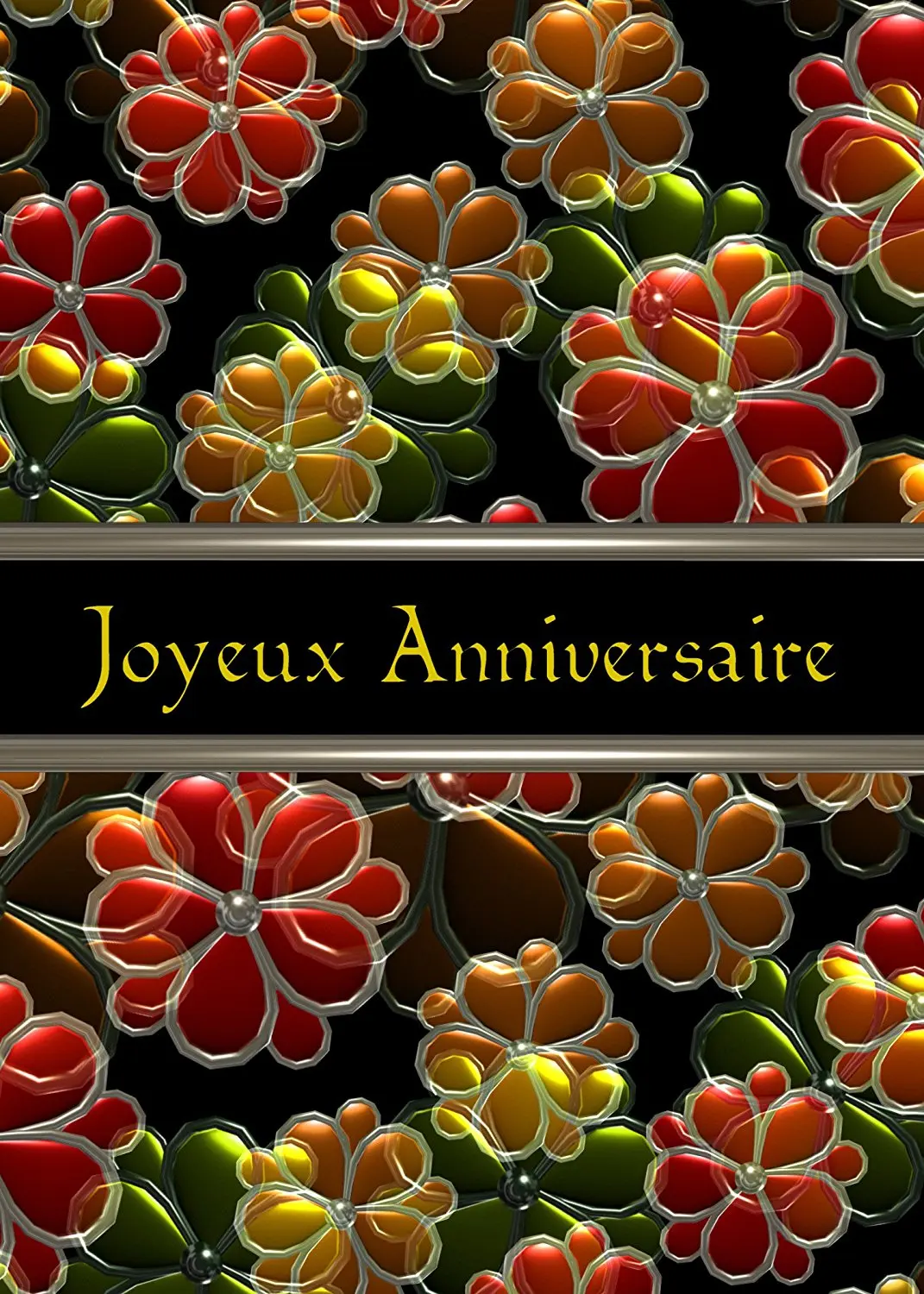 Buy French Happy Birthday Joyeux Anniversaire Glass Flowers Greeting Card 1 In Cheap Price On Alibaba Com