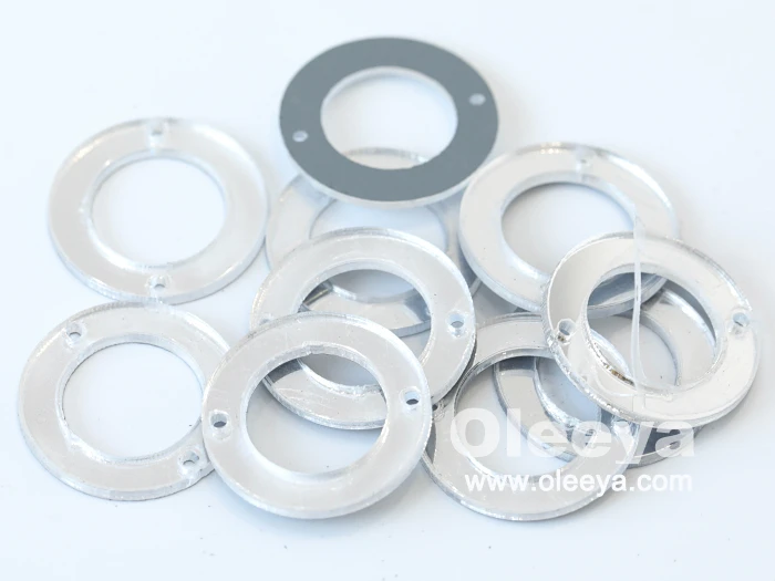 Factory Price Over 35 Shapes Flat Back Beads Mirror Sew on Acrylic Rhinestone With PVC Protective Film for Evening Dressing