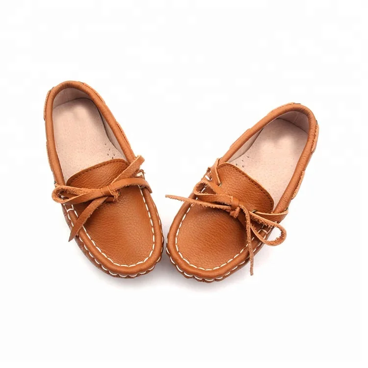 kids leather shoes wholesale non-slip loafers luxury casual