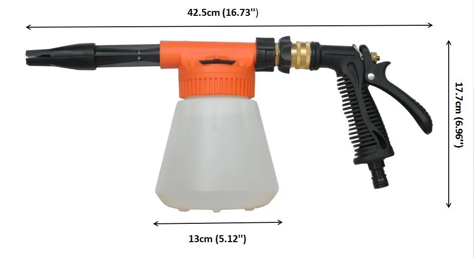 32oz Professional Low Pressure Garden Hose Foam Gun Suitable In Car