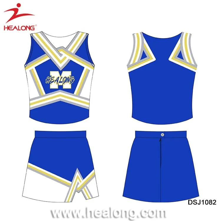 Customized Sleeveless Cheerleader Uniform Women Cheerleading Uniform