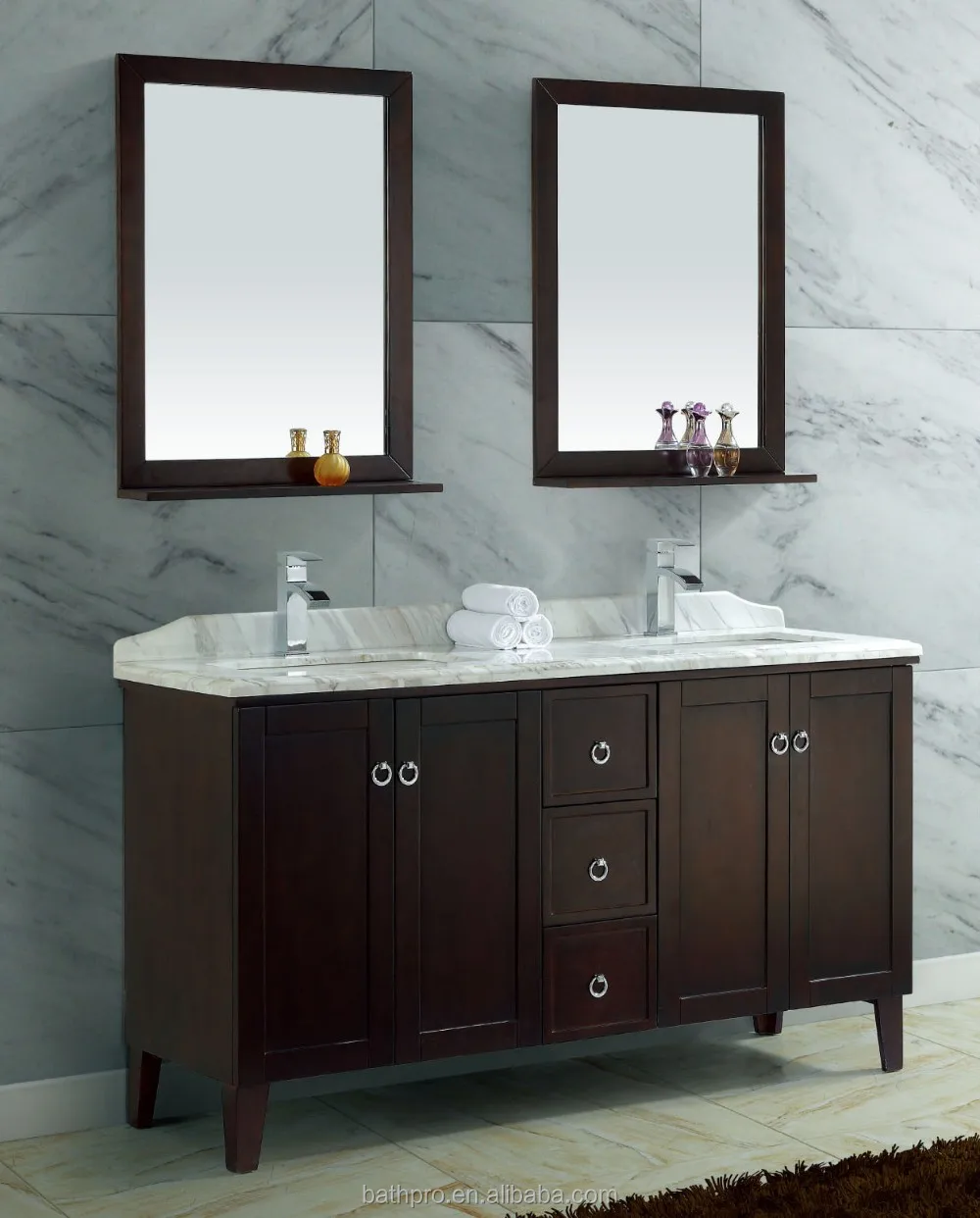 Estilo antiguo lavabo doble fregadero 60 pulgadas cuarzo piedra