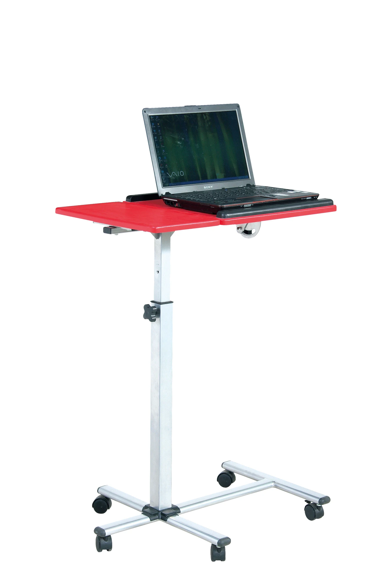 Newest design black flexible adjustable height lifting sit and stand ergonomic desk mobile movable office table with wheels