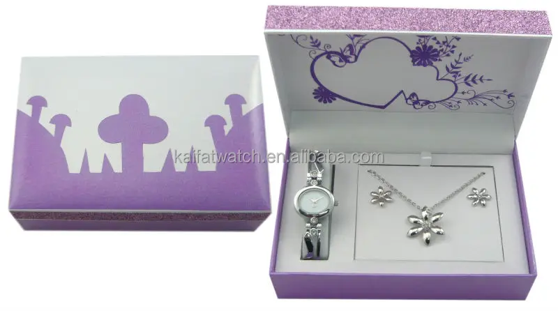 Super Groothandel Mooie Horloge Gift Sets Dames Meisjes Horloge Sieraden AE-06