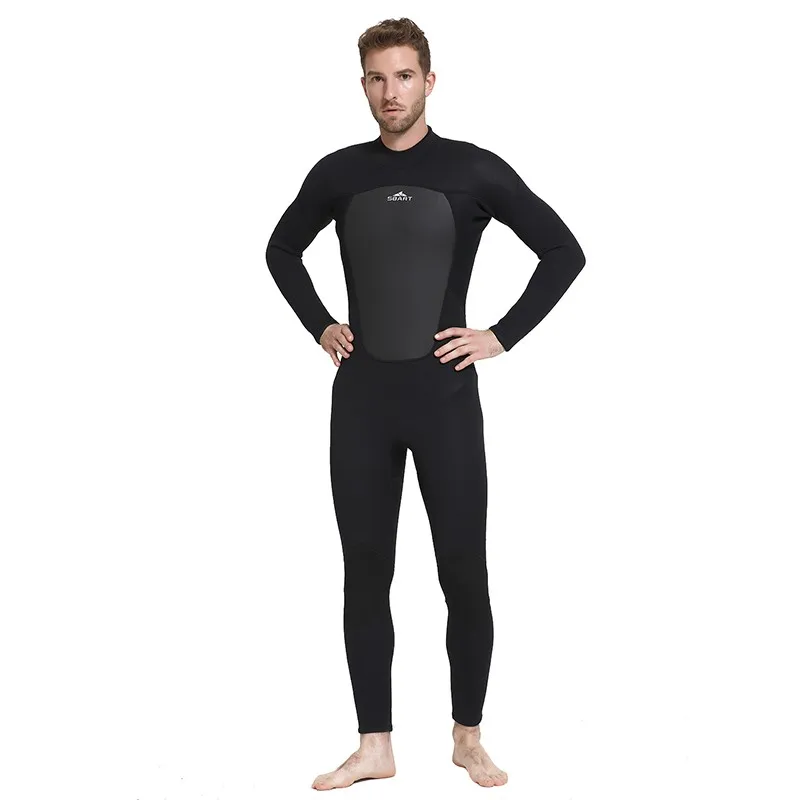 Sbart Wetsuit Men Full Body Long Sleeve Back Zipper Wet Suit 2mm Diving ...
