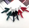 Christmas snowflake ribbon earring sweet lady earring 925 silver prevent high quality HX181109-9