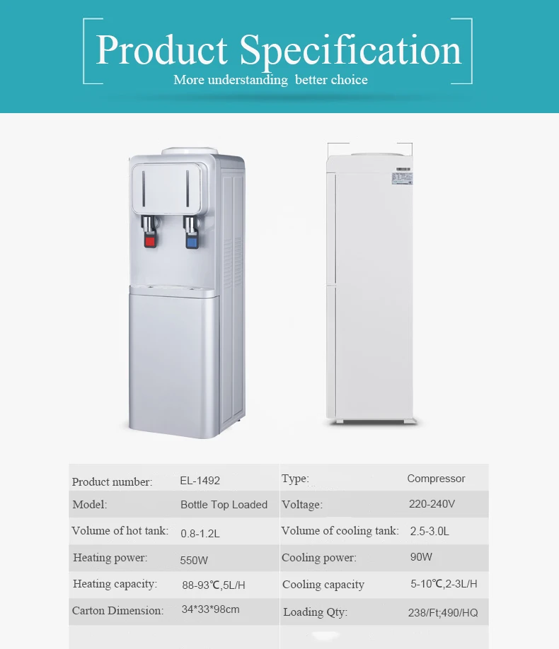2017 Wholesale Low Price Hot And Cold Water Dispenser Machine Bottled