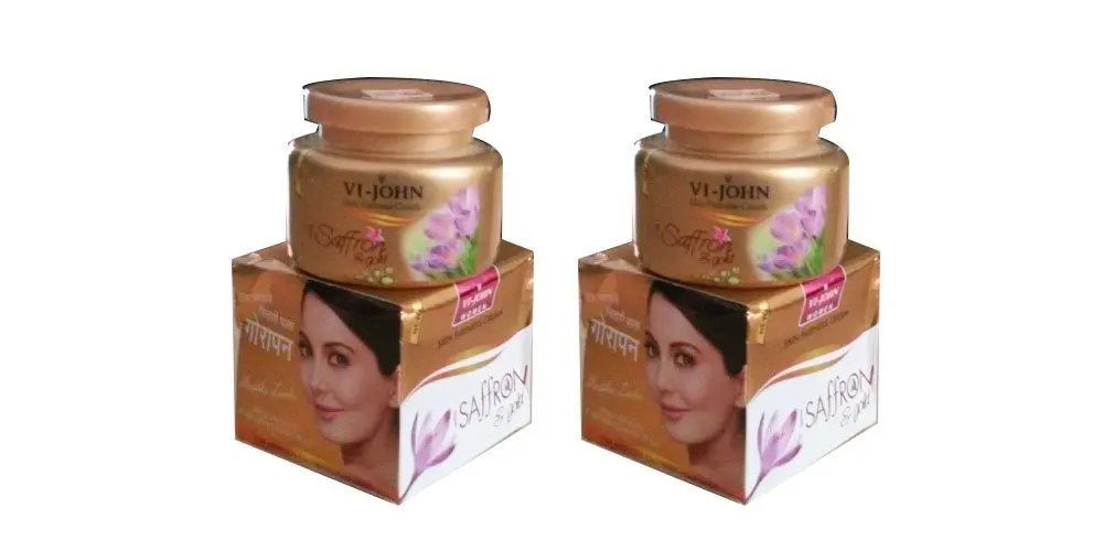 gold and saffron face cream