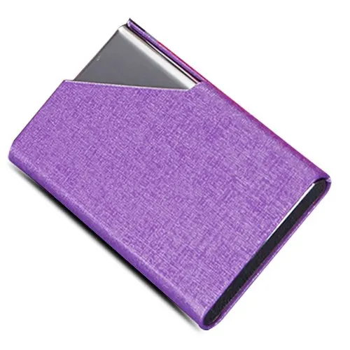 New Pink YOBANSA Professional Business Card Holder Business Name Card Holder Luxury PU Leather /& Stainless Steel Multi Card Case