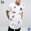Online shopping men clothing overseas embroidered distress longline new pattern t-shirts