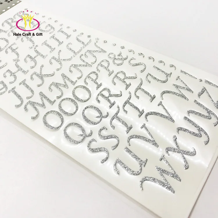 Wholesale Serial Colors Adhesive Glitter Scrapbooking Vinyl Alphabet Letters Stickers Buy