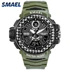 Smael 8014 Men Watches 2019 New Luxury Brand Digital Men Clock Waterproof Dual Time Black Sport Watches Military