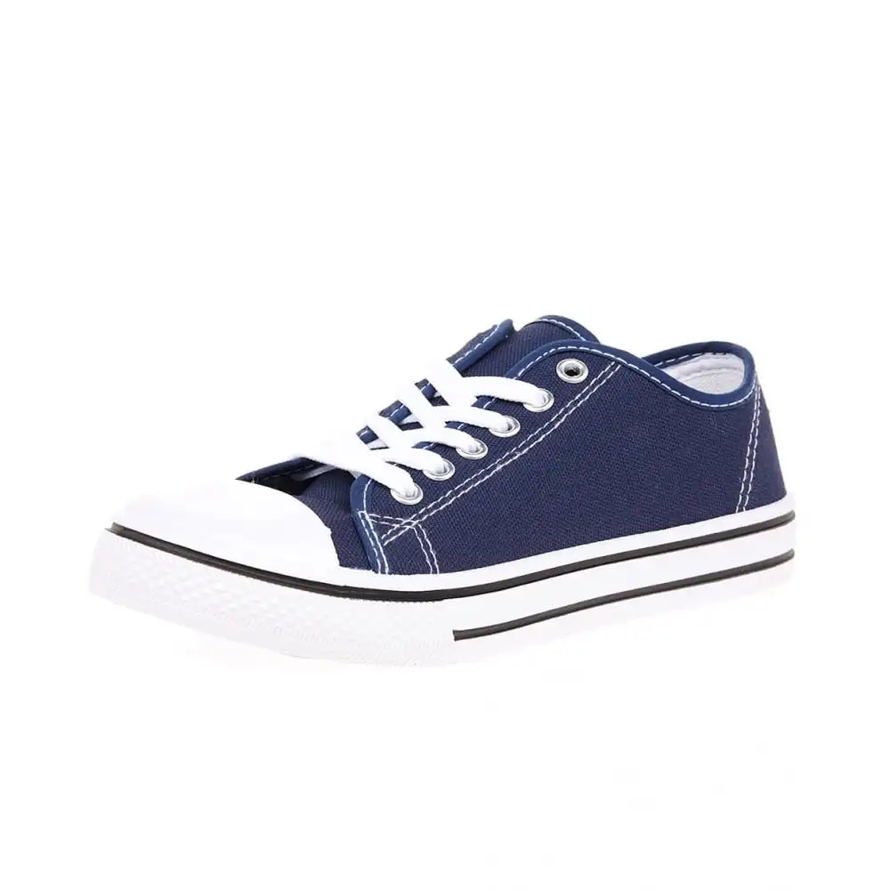 blue canvas sneakers