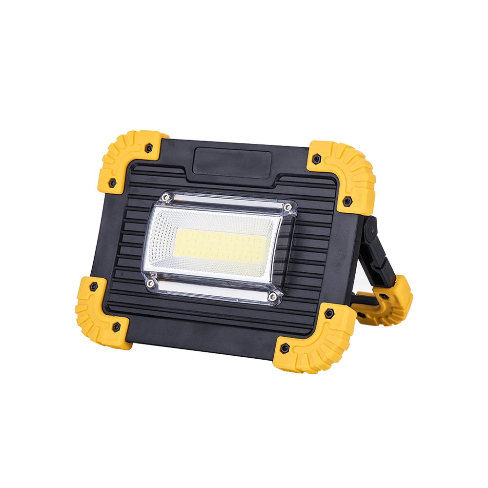Portable 20W Waterproof 18650 Battery 3*AA Battery USB Rechargeable Super Bright Flood  COB LED Work Light With Stand