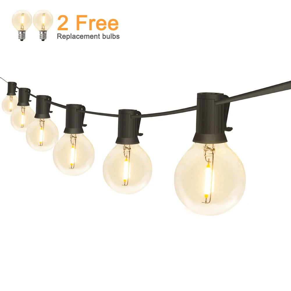 18ft 25ft Led String Light With G40 Clear Bulb Backyard Patio