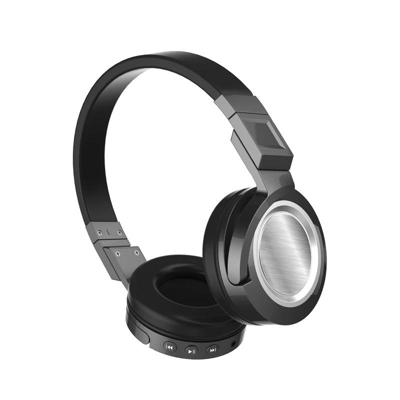 portable and collapsible over head wireless headphone with aux in and long playing hours featured with rich bass & high clarity