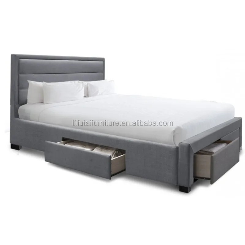 Upholstered Bed Frame With 4 Drawer Storage Base Buy Upholstered