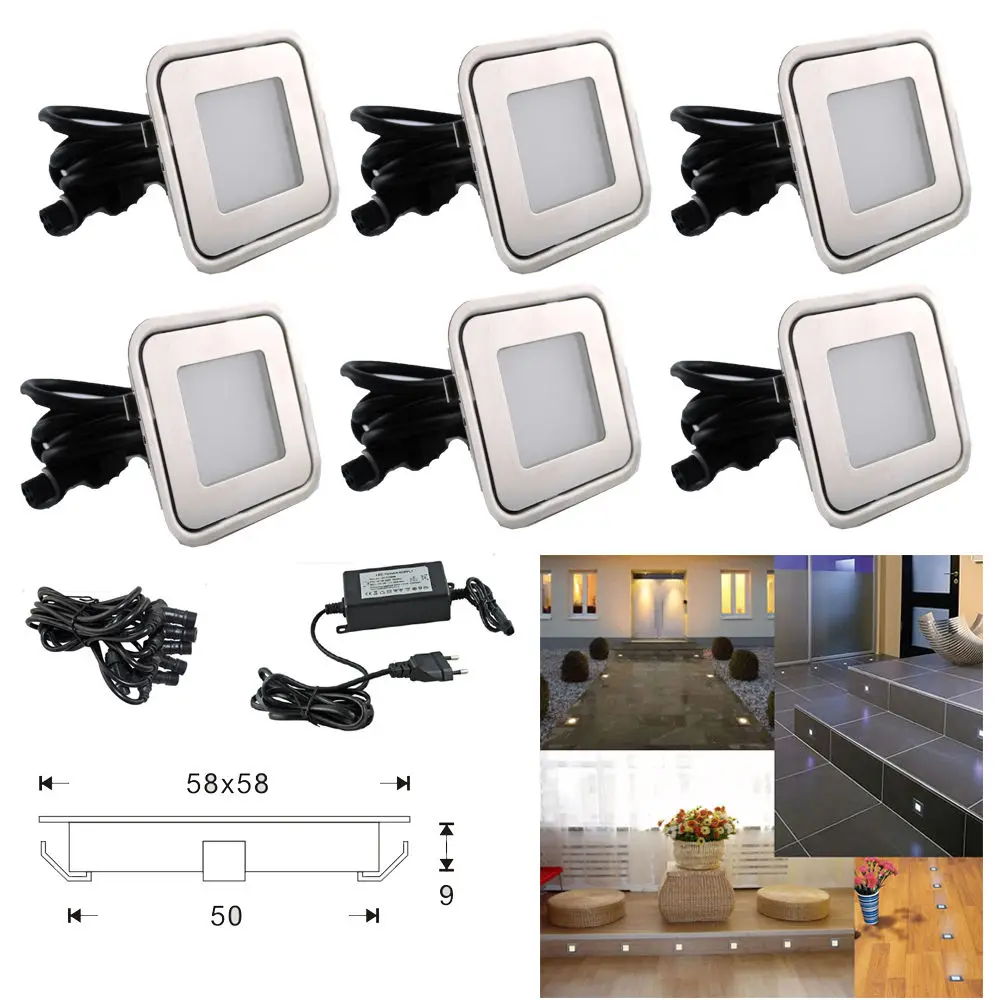 9mm Thickness Small Waterproof LED Lights LED Patio Light Stainless Steel SC-B102B