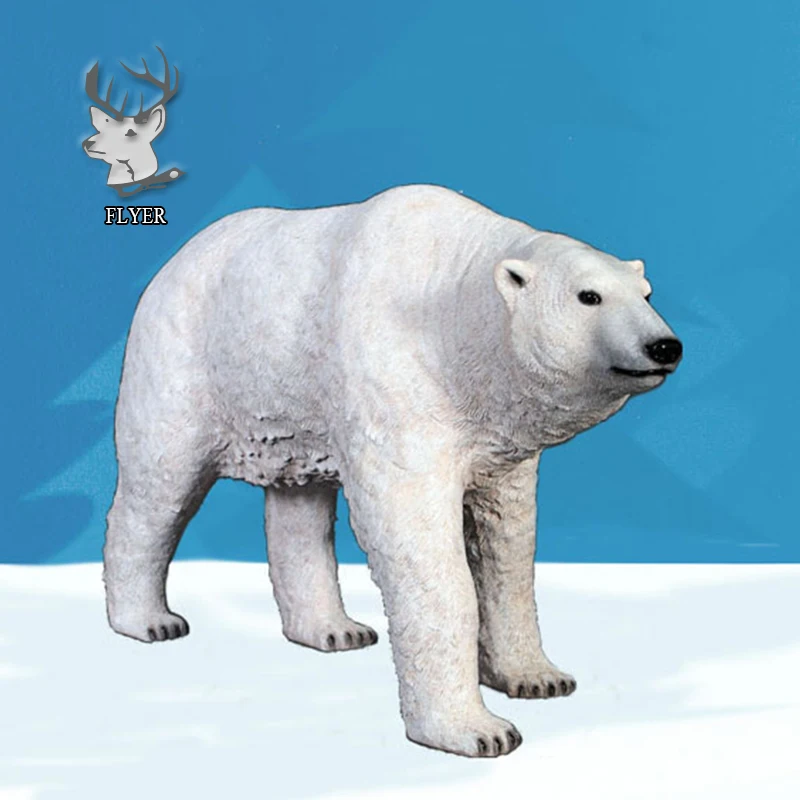 outdoor polar bear statue