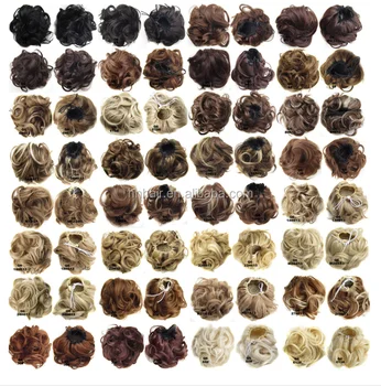 Chignon Type And Synthetic Hair Heat Resistant Fiber Material Hair