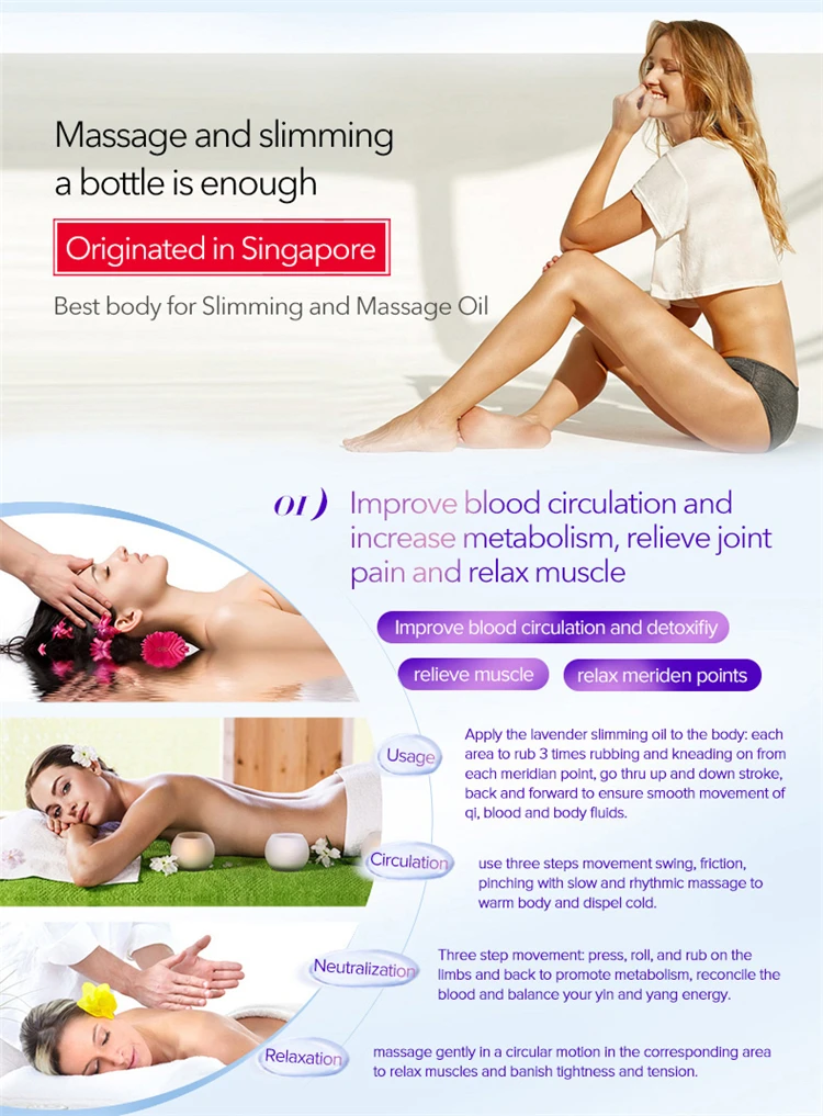 Disaar natural ginseng and Lavender ingredients slimming body shoulder neck Massage essential oil