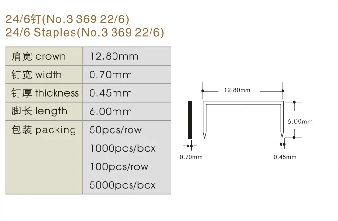 Sax Galvanized Staples Size 24/6 - Pack Of 1000, Fits Most Standard Staplers