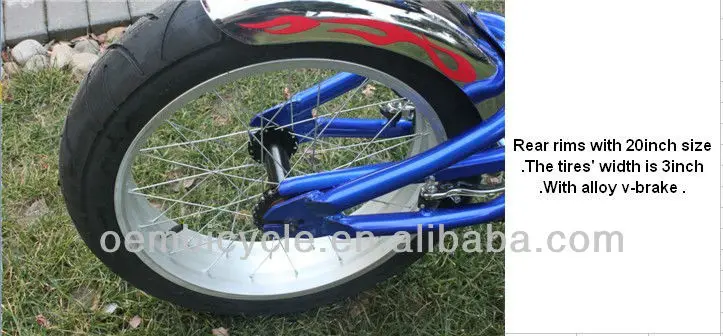 chopper bicycle fat rear wheel