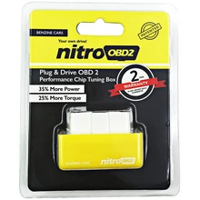 Super OBD2 Chip Tuning Box NitroOBD2 For Benzine Car Chip Tuning Box Plug and Drive Nitro OBD2 Fuel Economiser Free Shipping