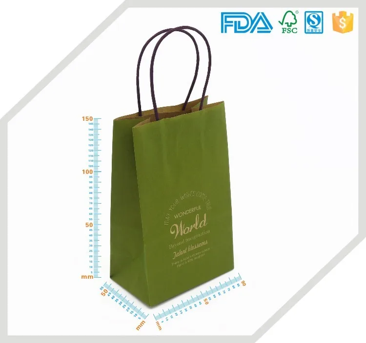 Customized Shopping Bags Paper Twisted Carrier Paper Color Recycle Handle Bag