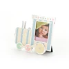 Train shape simple design silver-plated metal baby photo frame