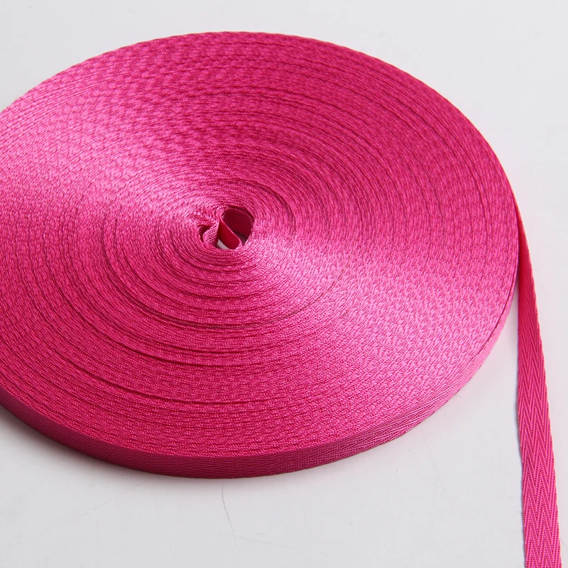 Pink Color Nylon Herringbone Grosgrain Ribbon Binding 1cm - Buy ...