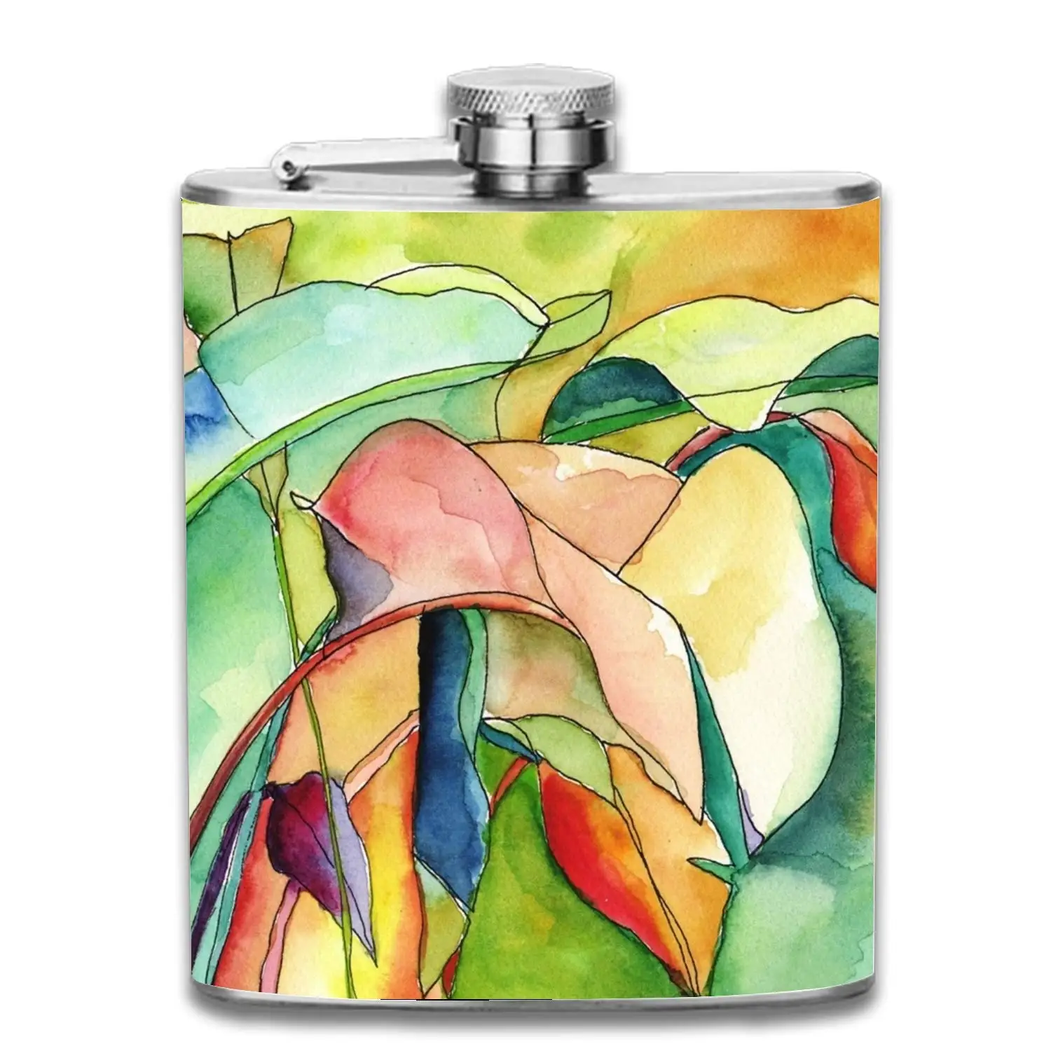 Utensilios de bar Petacas 7 Oz Stainless Steel Flask Frosty Snowman Fashion Portable Stainless Steel Hip Flask Whiskey Bottle for Men and Women 7 Oz