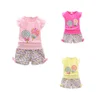 2018 cheap summer girl child trendy clothing sets with best service and low price