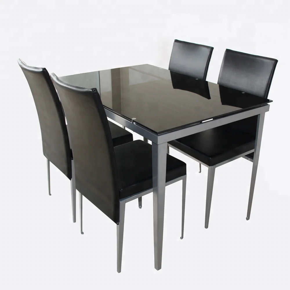 Modern Dining Tables Set High Quality Tempered Glass Top Table For Dining Room 4 Chair Buy Modern Dining Table