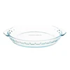 Round Pie Dish Glass Baking Oven Serving Casserole Bowl Dish Pan