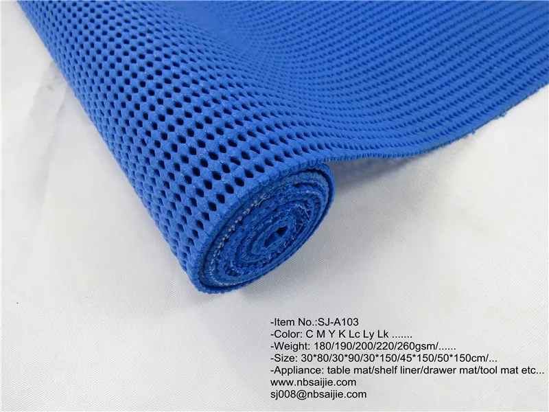 Pvc Anti Slip Mat With Grid Hollow Net Backing/grid Non Slip Pvc Foam