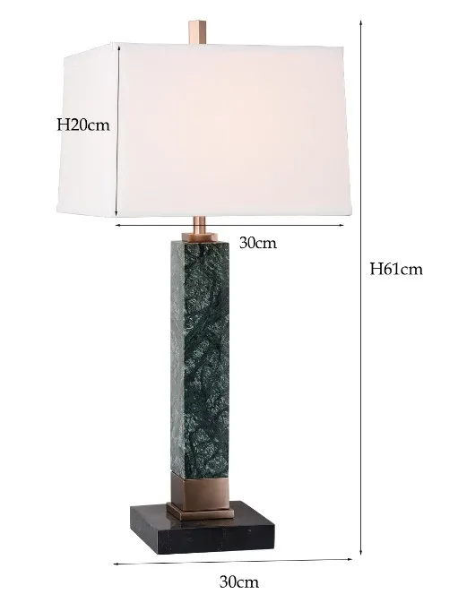 Marble table lamps for hotel