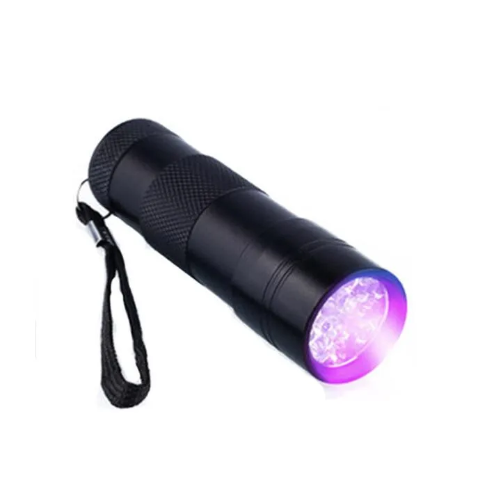 Mini Aluminum Portable UV Flashlight Violet Light 9 LED UV Torch Light Lamp Flashlight outdoor camping useful tools