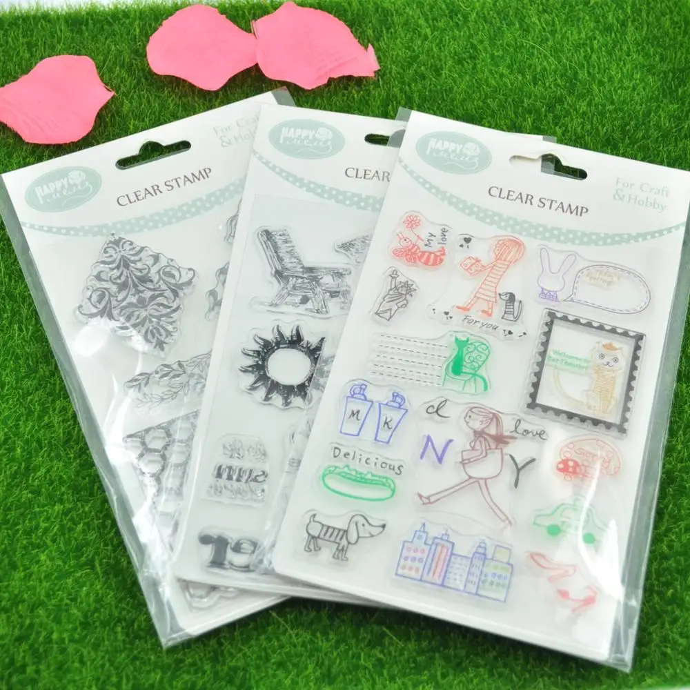 Wholesale Silicone Clear Stamp Custom Pattern Kids Diy Crafts And