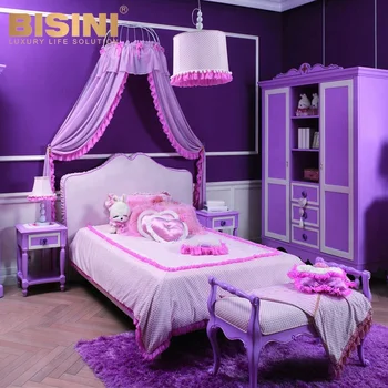 Bisini Modern Style Purple Kid Bed With Children Wooden Kids Bedroom Furniture Bf07 70173 Buy Children Wooden Bed Kids Beds Children Modern