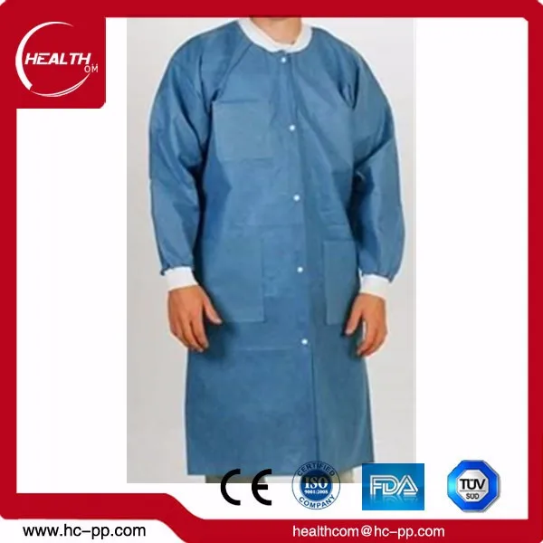 Nonwoven Working Suit\ Disposable Chemical Resistant Lab Coats With