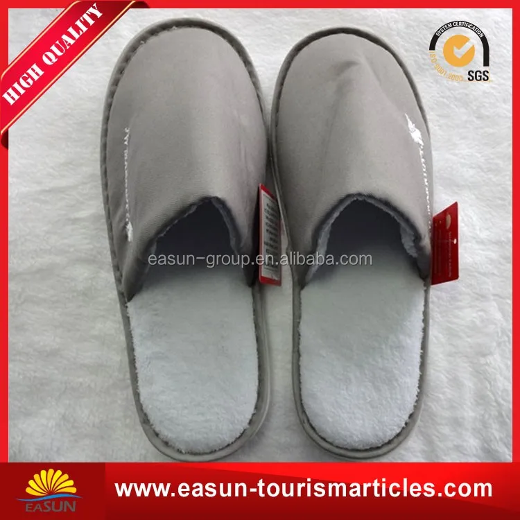 Free Sample Anti Slip Bath Slippers White Waffle Men Spa Slippers