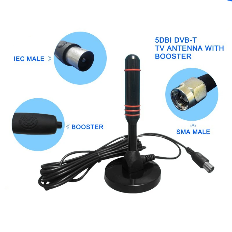 External Power Supply Uhf Vhf Digital Tv Antenna Indoor Base