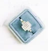 Custom square velvet material velvet ring box wedding ring box velvet, Custom logo printed paper packaging jewelry box