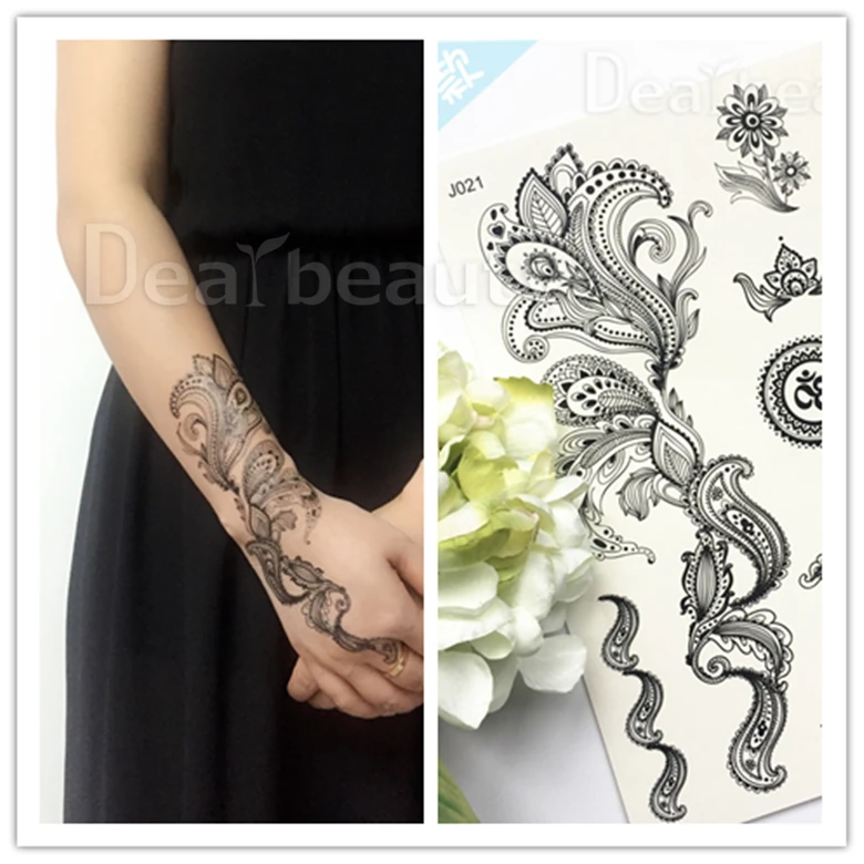 j001 j045b wholesale black lace tattoos temporary water based j001 j045b wholesale black lace tattoos temporary water based