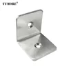 Custom u Shaped Angle Female Outside Support Dock Mirror Glass Cabinet Corner Brackets